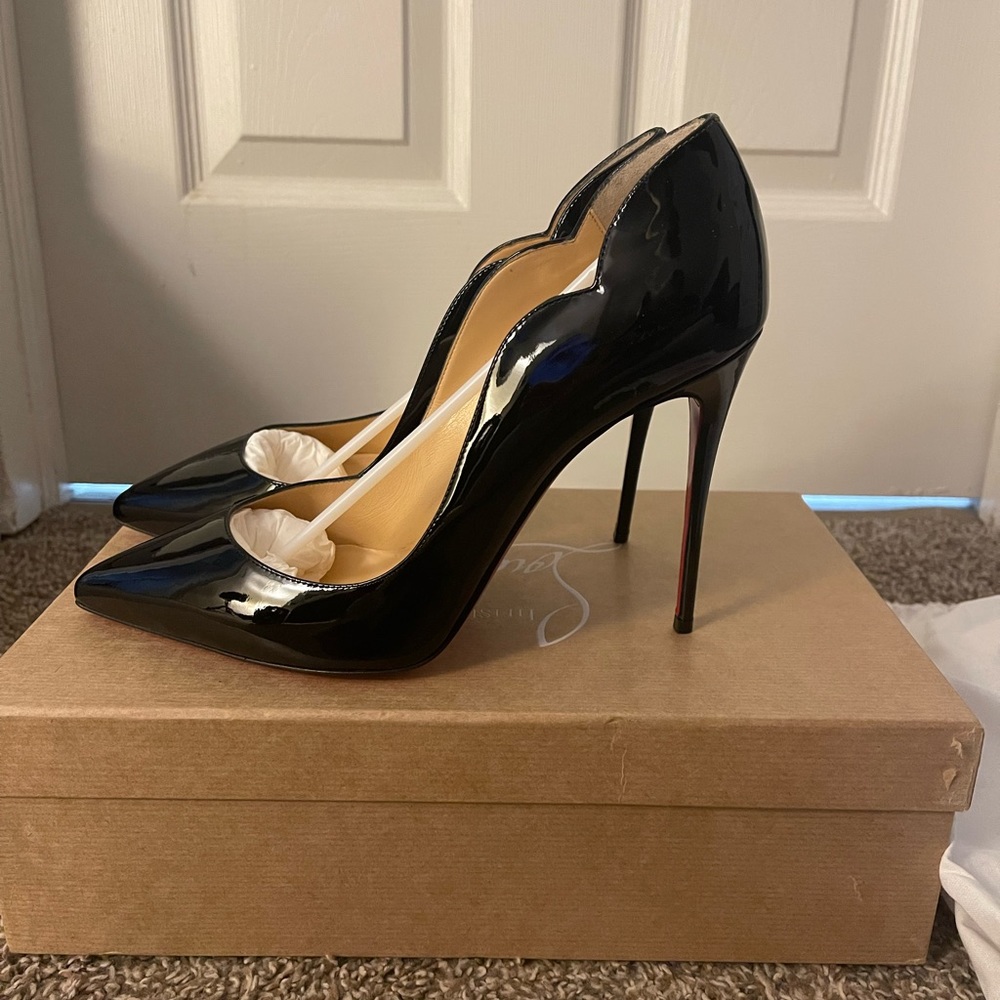 Christian Louboutin
Hot Chick 100 Patent Red Sole High-Heel Pumps